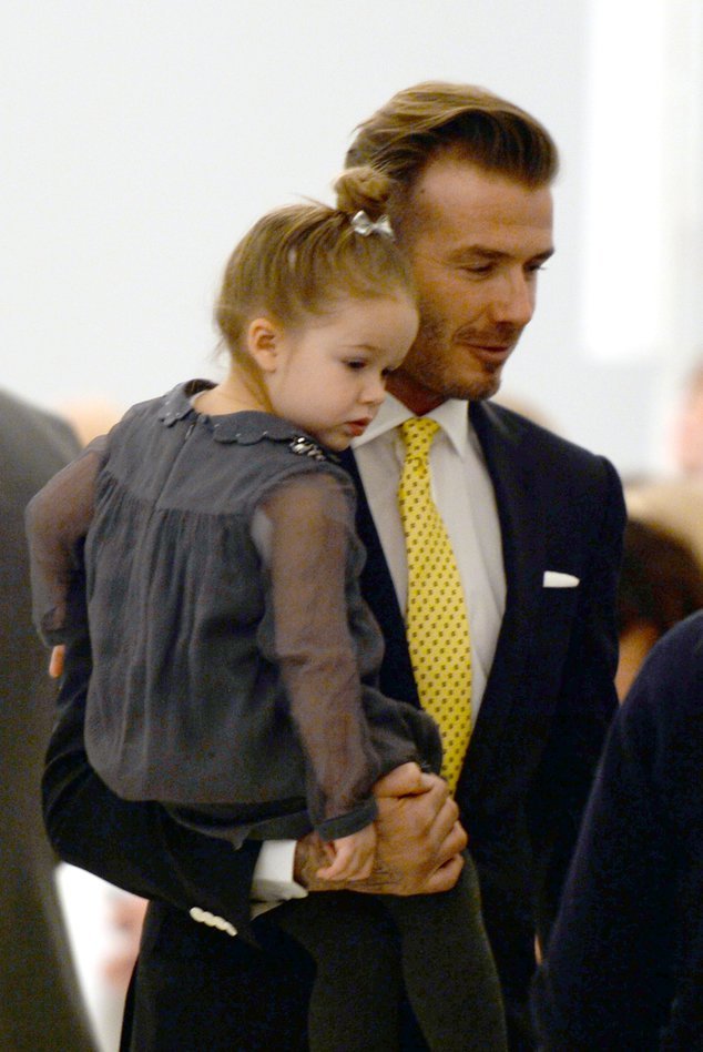 David Beckham mit seiner Tochter Harper Seven David Beckham mit seiner Tochter Harper Seven