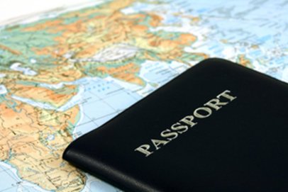 Pass und Landkarte beim work and Travel Pass und Landkarte beim work and Travel