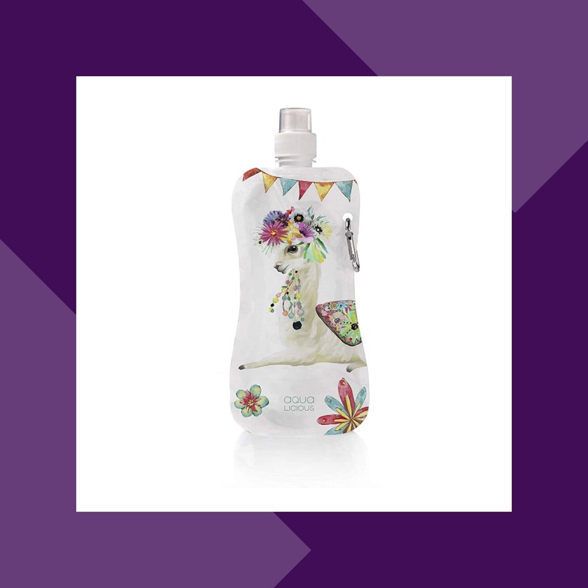 Faltbare Trinkflasche im Alpaka-Design