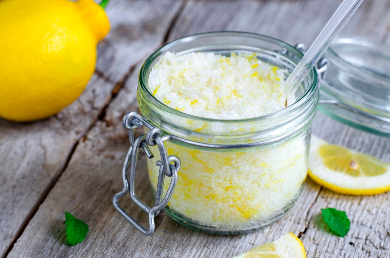 Zitronen-Zucker-Peeling