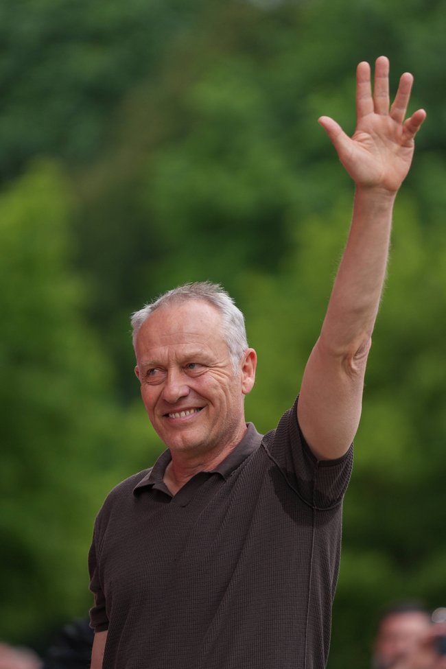 Christian Streich in seinem letzten Bundesliga-Spiel als Trainer des Sc Freiburg.