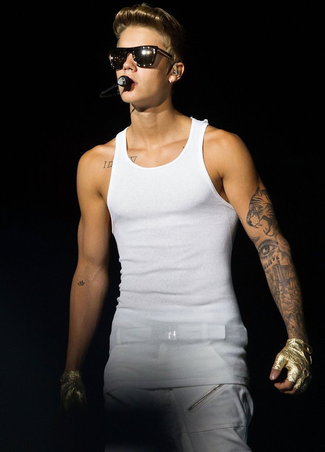 Justin Bieber auf der Bühne Justin Bieber auf der Bühne