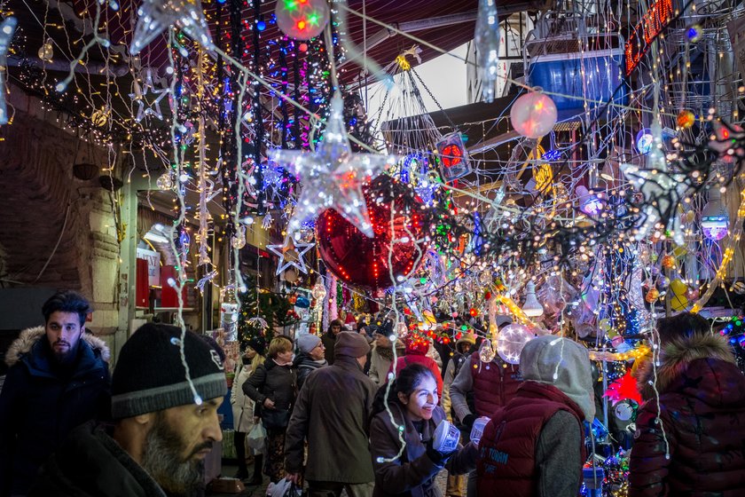 Weihnachten Türkei Straßen Beleuchtung 