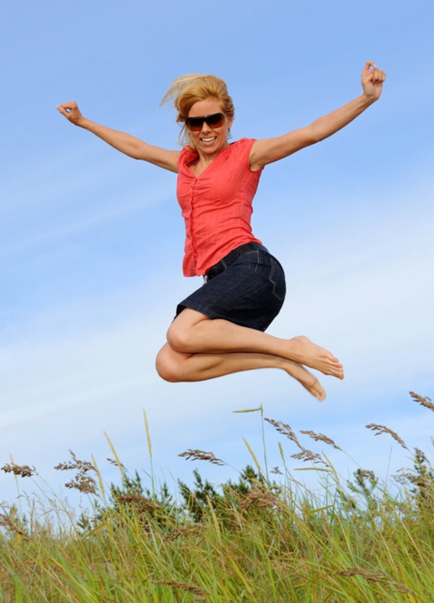 Springende Frau Springende Frau