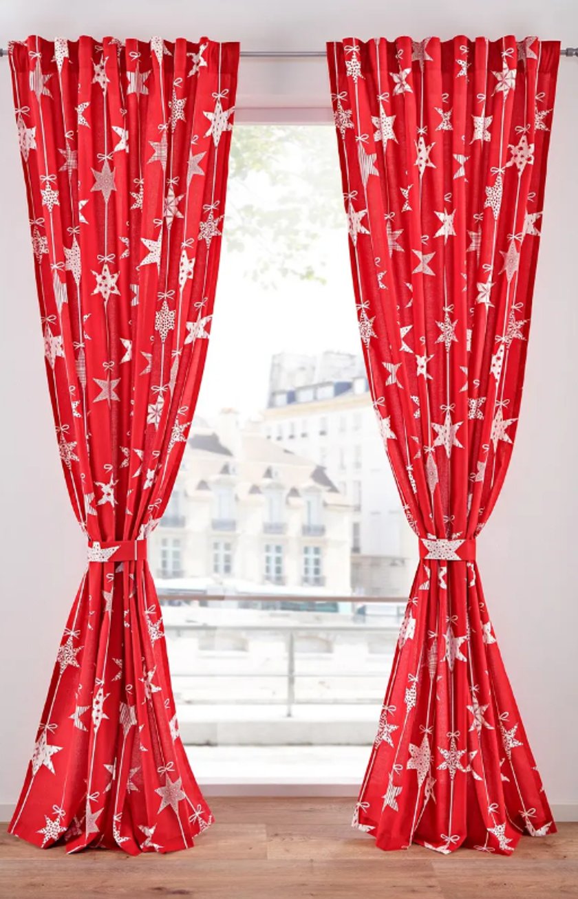 Vorhang mit Sternedruck