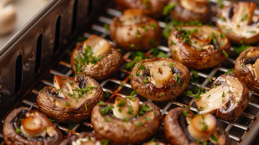 Knusprige Kräuterchampignons