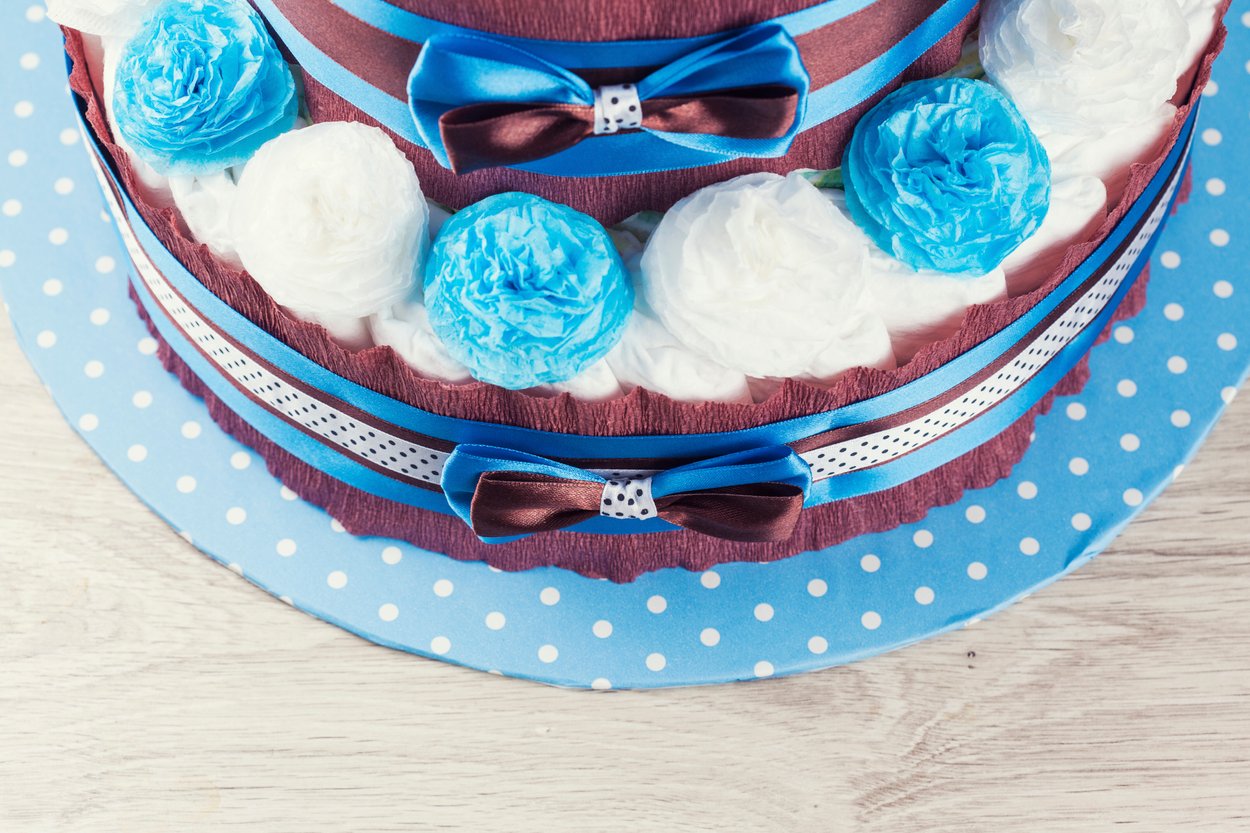 Windeltorte in blau Windeltorte in blau