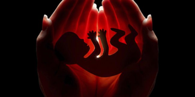 Schwangerschaftsabbruch: Baby in den Händen seiner Mutter.