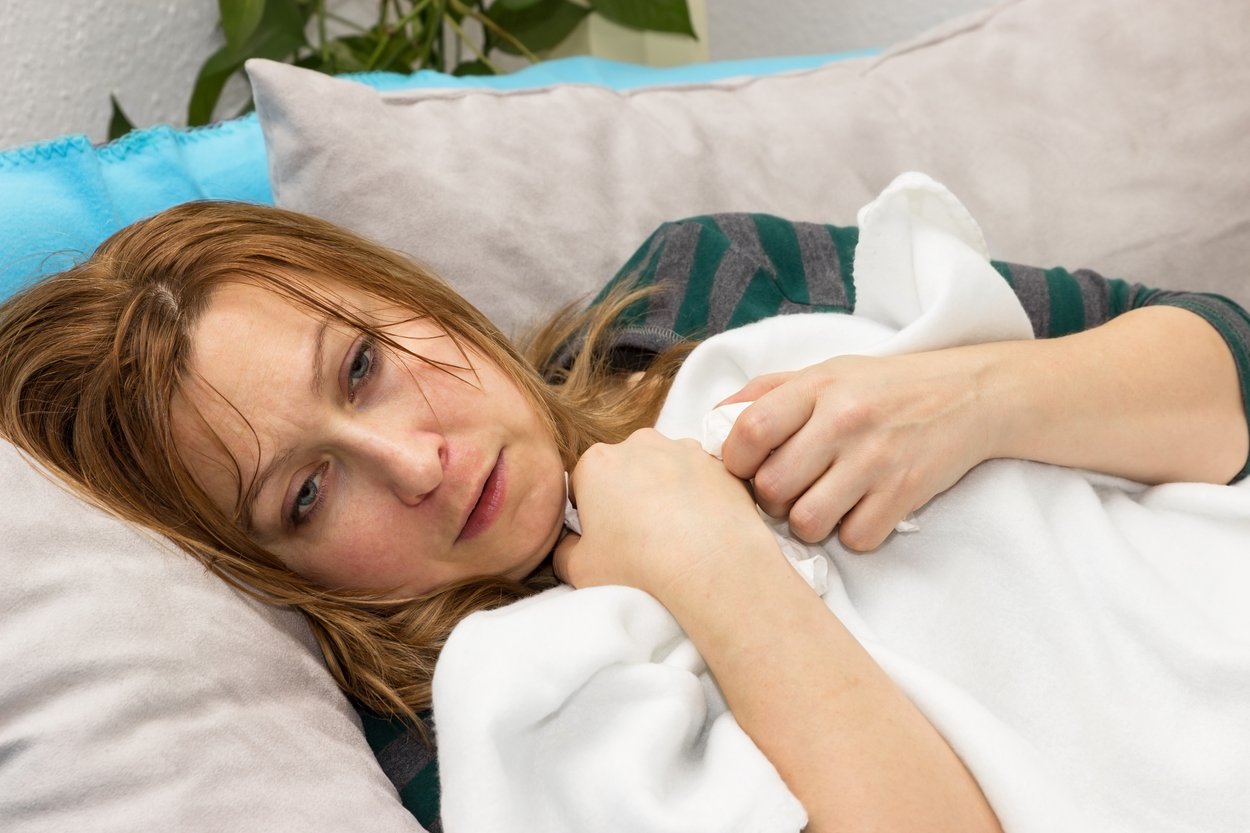 Patientin mit Fieber Patientin mit Fieber