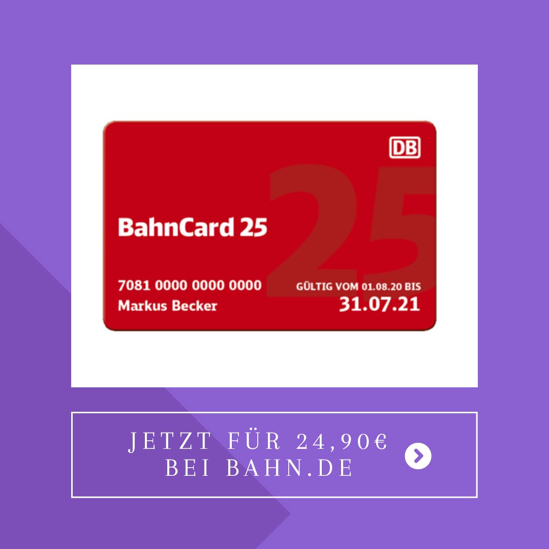 BahnCard 25 im Angebot Jetzt für nur 25 Euro sichern